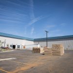 Rear of BendPak Pre-engineered Steel Warehouse