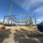 Progress photo of steel erection for Legoland GalacticCoaster Exterior Steel Structure Construction